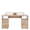 Schreibtisch mit Aufsatz in Wildeiche Dekor - Kalizoa
