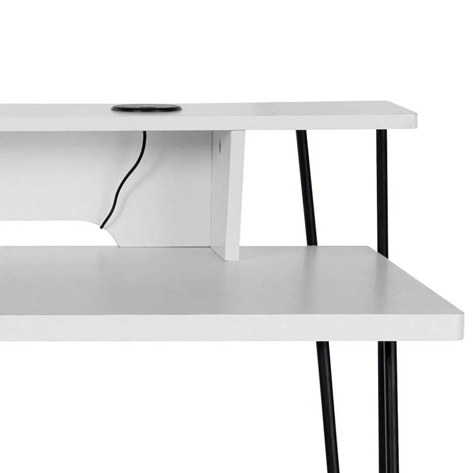 Schreibtisch mit Aufsatz in Weiß - Finlays