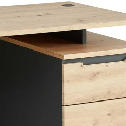 Schreibtisch mit Schubladen zweifarbig - Kuetra