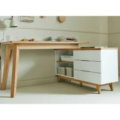 Schreibtisch mit Stauraum als Eckausführung - Xuana