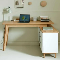 Schreibtisch mit Stauraum als Eckausführung - Xuana