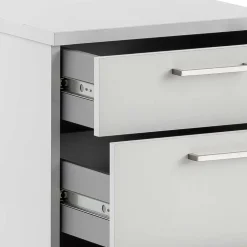 Schreibtisch Rollcontainer in Lichtgrau 41x60x50 - Bowsla