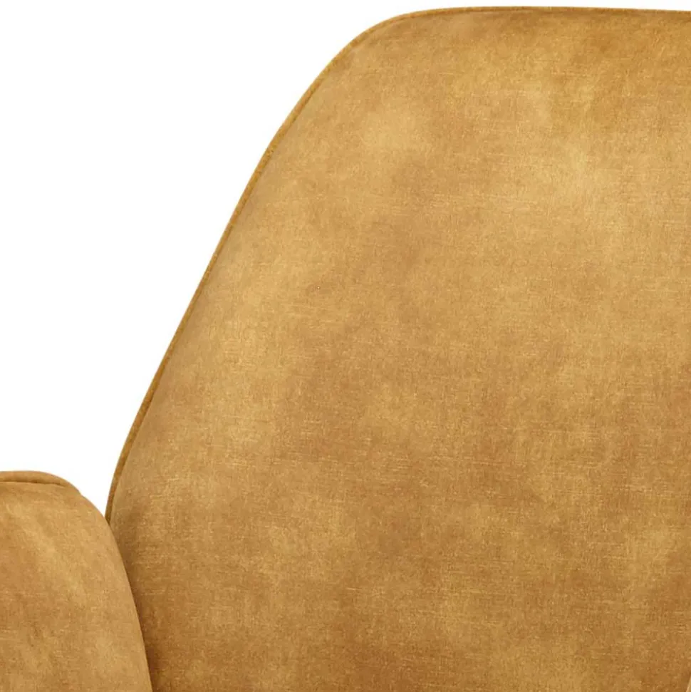 Schreibtisch Stuhl in Ocker Velours - Eckomy