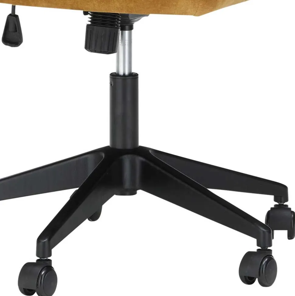 Schreibtisch Stuhl in Ocker Velours - Eckomy