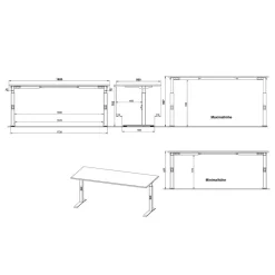 Schreibtisch und Rollcontainer Set - Great (zweiteilig)