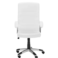 Schreibtischsessel in Weiß Kunstleder - Krispan