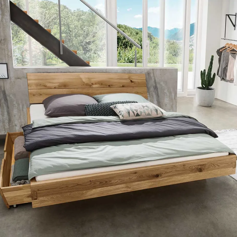 Schubkastenbett auf Schwebesockel - Aryvano