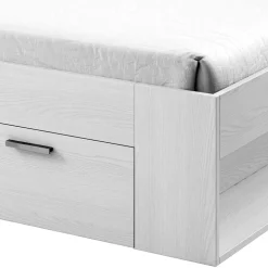 Schubkastenbett in Weiß Esche Dekor - Pruducia