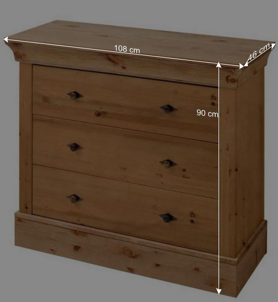 Schubladen Kommode optional mit Wickelaufsatz - Piatra