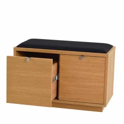 Schubladen Sitzbank Helvana mitr Eiche furniert