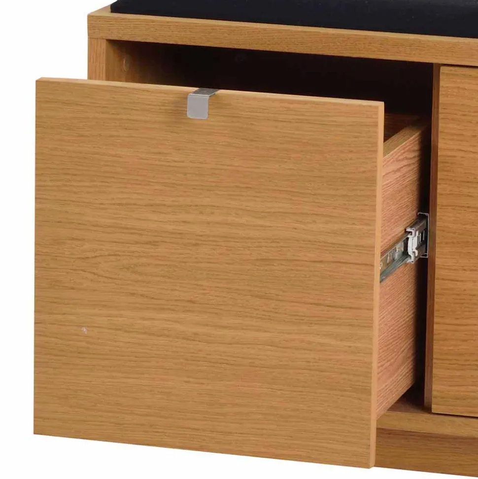 Schubladen Sitzbank Helvana mitr Eiche furniert