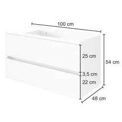 Schubladen Waschtisch in 80cm oder 100cm - Vandan