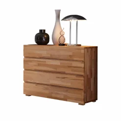 Schubladenkommode Nesmina in Kernbuche massiv