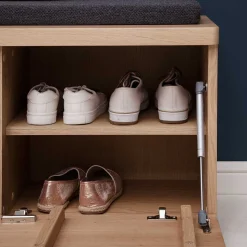 Schuhbank in Eiche Bianco & Grau - Arkadiuz