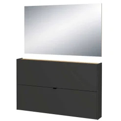 Schuhkommode und Spiegel Set - Sidgarus (zweiteilig)