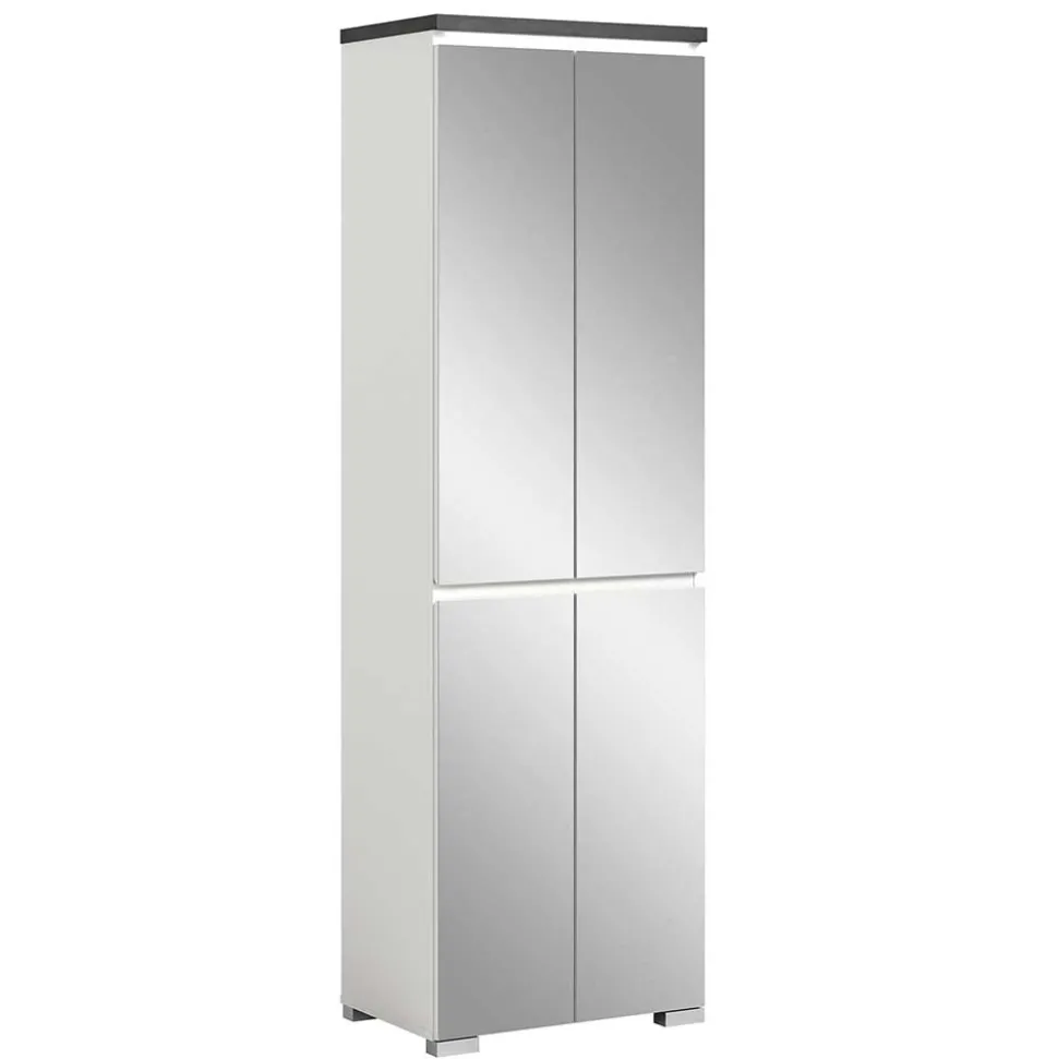 Schuhschrank mit vier Spiegeltüren - Suad