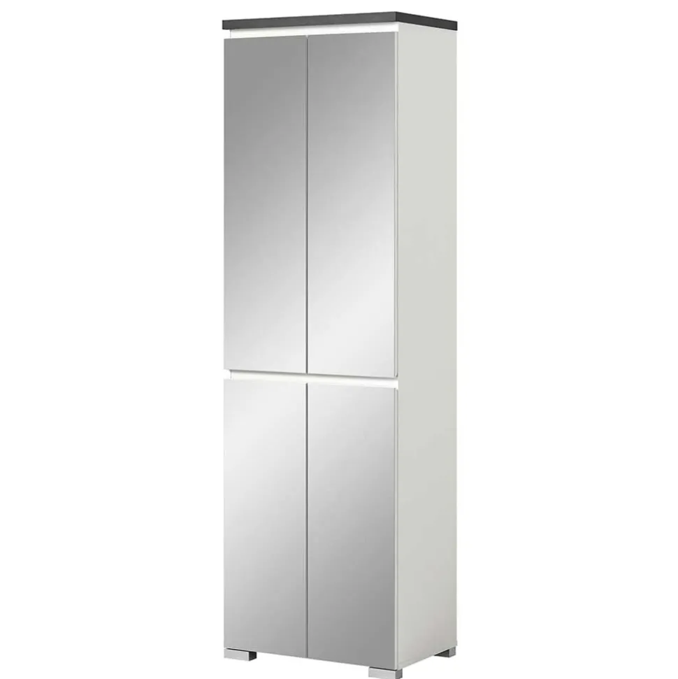Schuhschrank mit vier Spiegeltüren - Suad