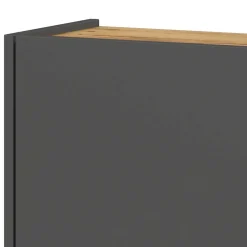 Schuhschrank und Rundspiegel Set - Calisian (zweiteilig)