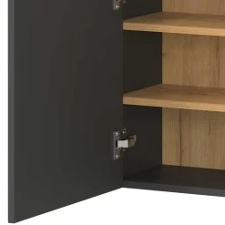 Schuhschrank und Rundspiegel Set - Calisian (zweiteilig)