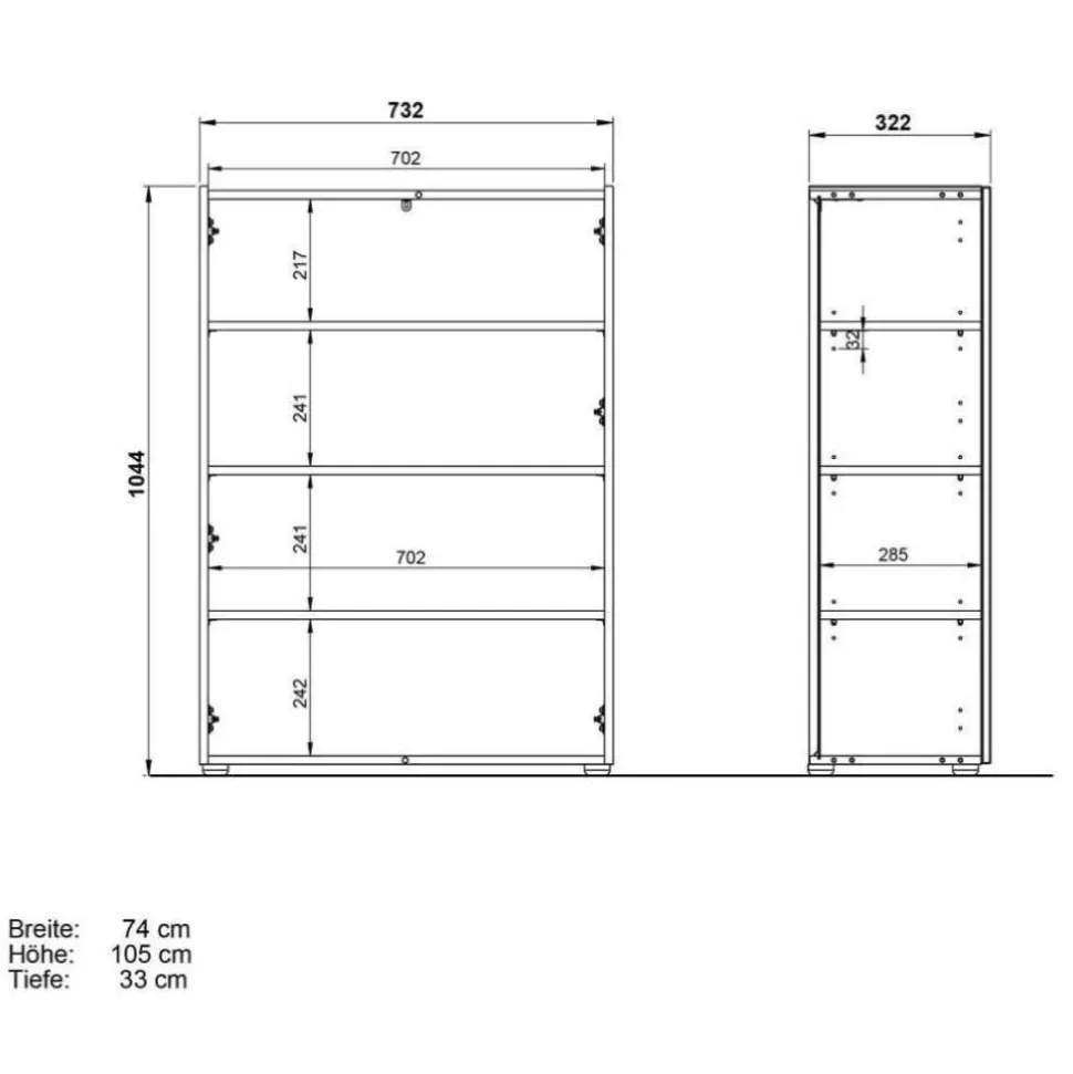 Schuhschrank und Spiegel Set - Bien (zweiteilig)
