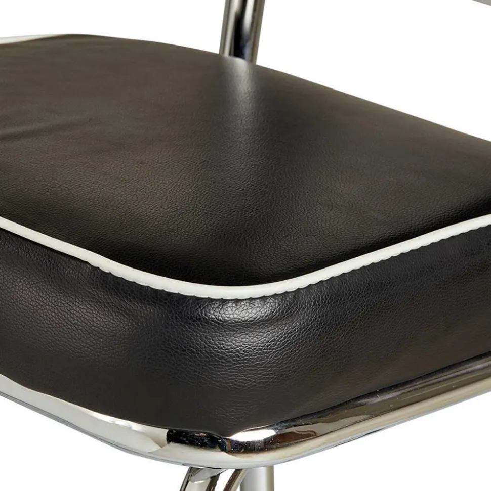 Schwarz Weißes Bartisch Set Barataria im Retro Diner Style (fünfteilig)