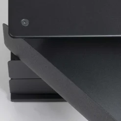 Schwarze Design Stahlkommode mit drei Schubladen - Zunil