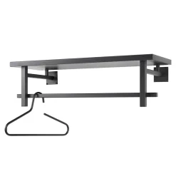 Schwarze Design Wandgarderobe modern - Unesc