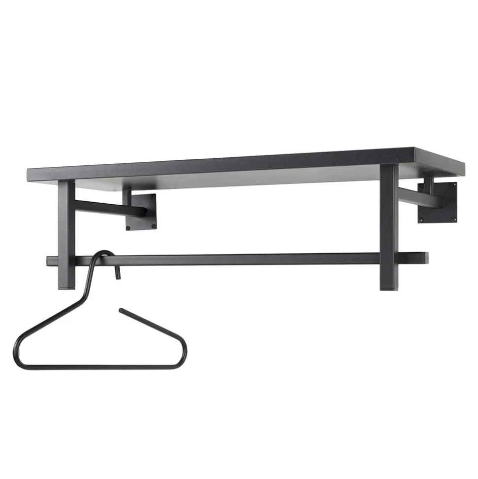 Schwarze Design Wandgarderobe modern - Unesc