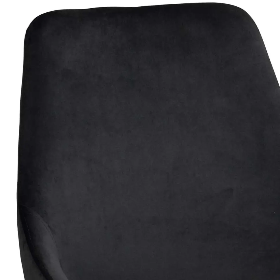 Schwarze Esszimmerstühle aus Samt - Cartoon (2er Set)