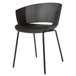 Schwarze Gartenstühle modern - Donzai (4er Set)