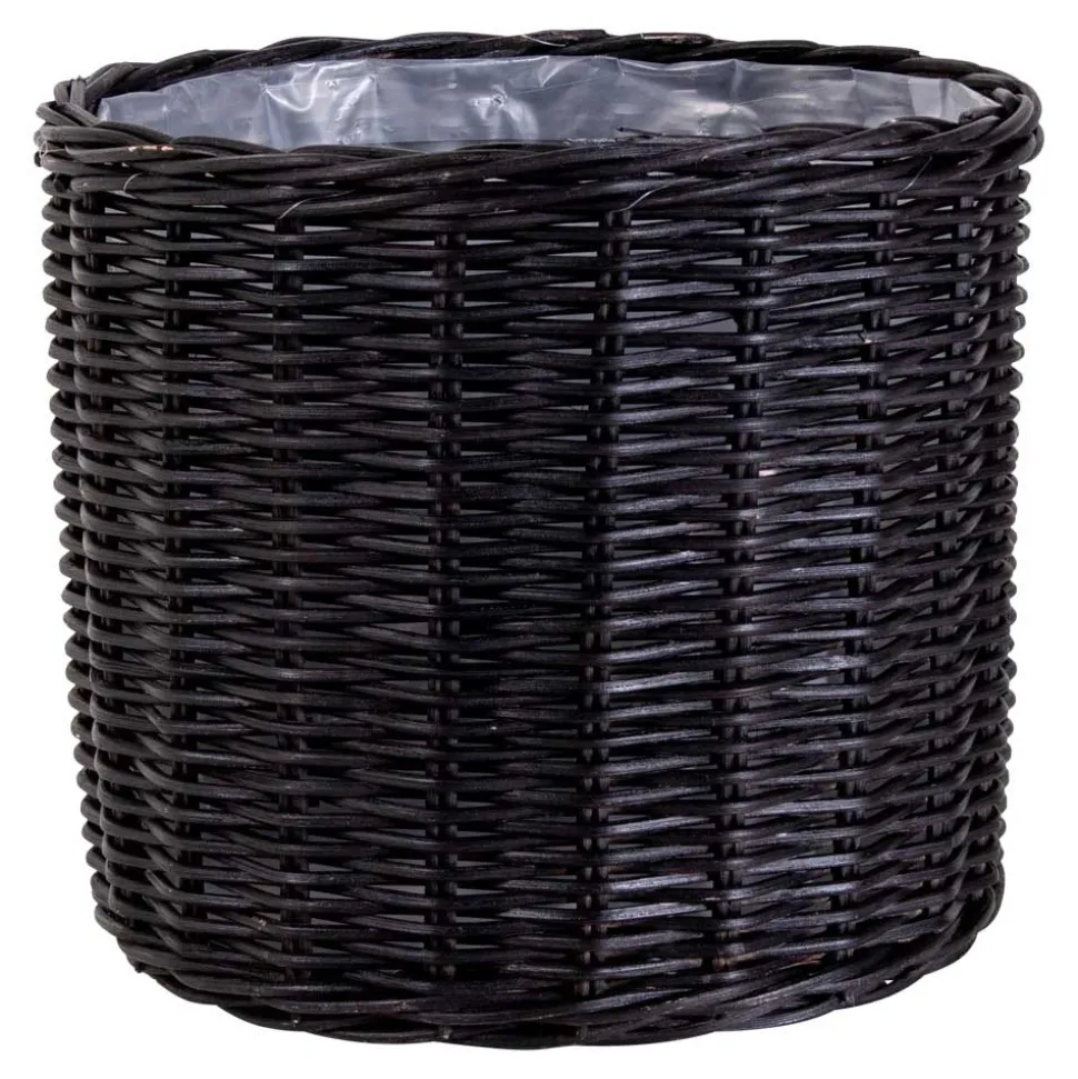 Schwarze Körbe aus Rattan Geflecht - Swan (vierteilig)