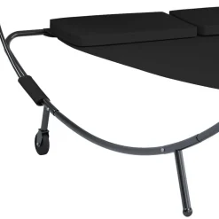 Schwarze Outdoorliege für zwei Personen - Valdi