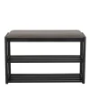 Schwarze Schuhbank aus Eichenholz - Geskan