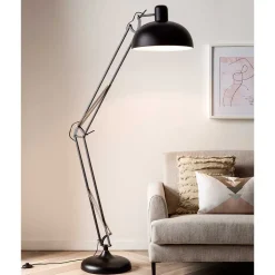 Schwarze Stehleuchte im Retro Design - Cretas