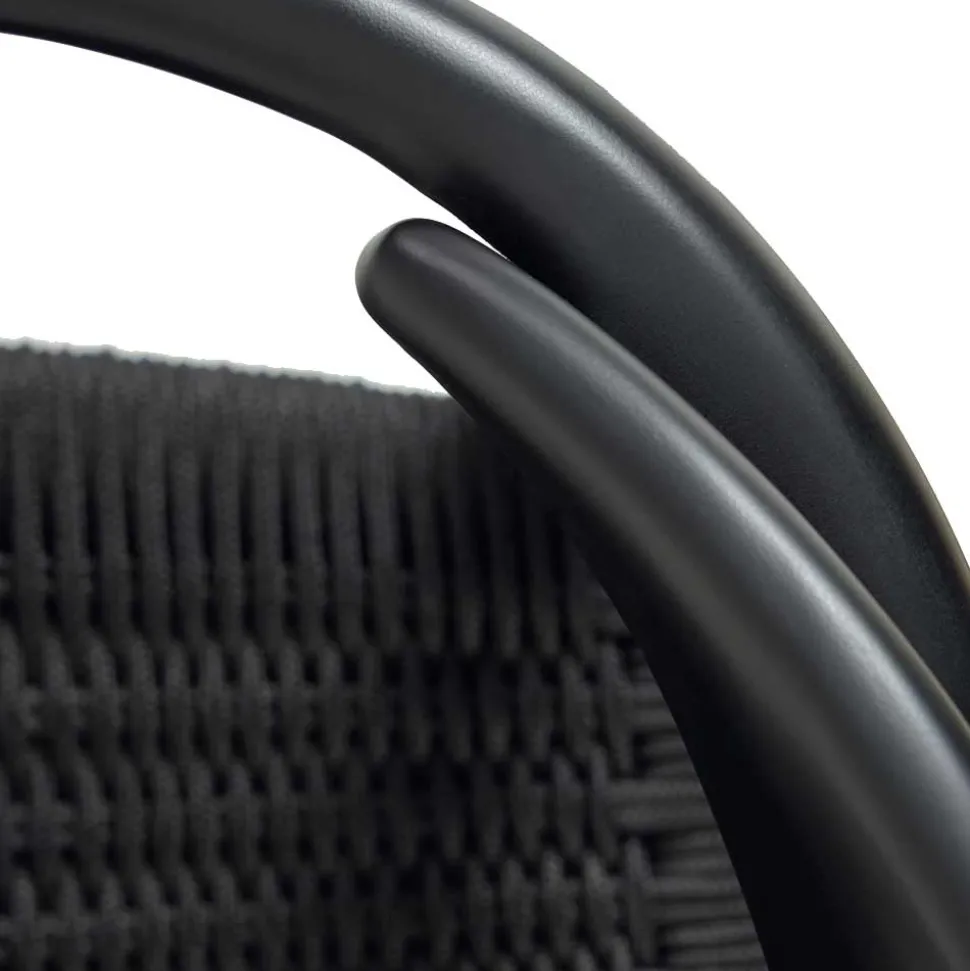 Schwarze Stühle aus Akazie & Kordel - Varioma (4er Set)