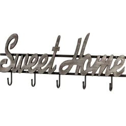 Schwarze Wandgarderobe mit Schriftzug - Geniale