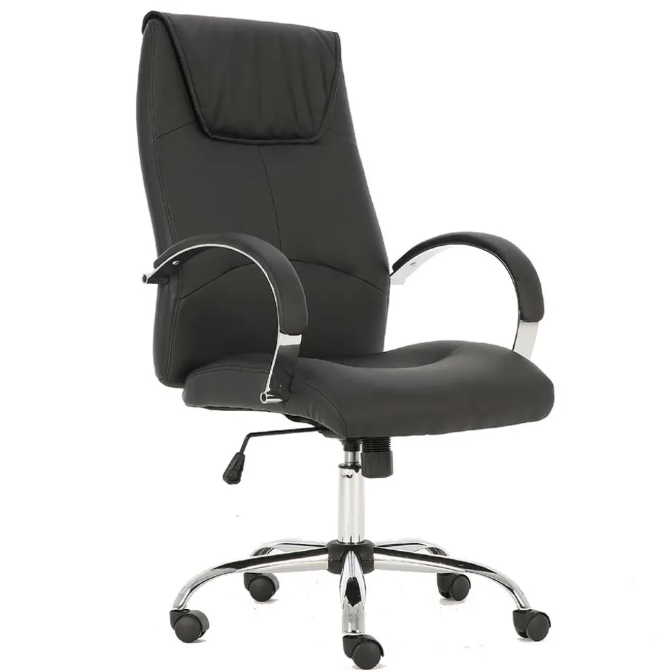 Schwarzer Bürosessel mit Lendenwirbelstütze - Wallis