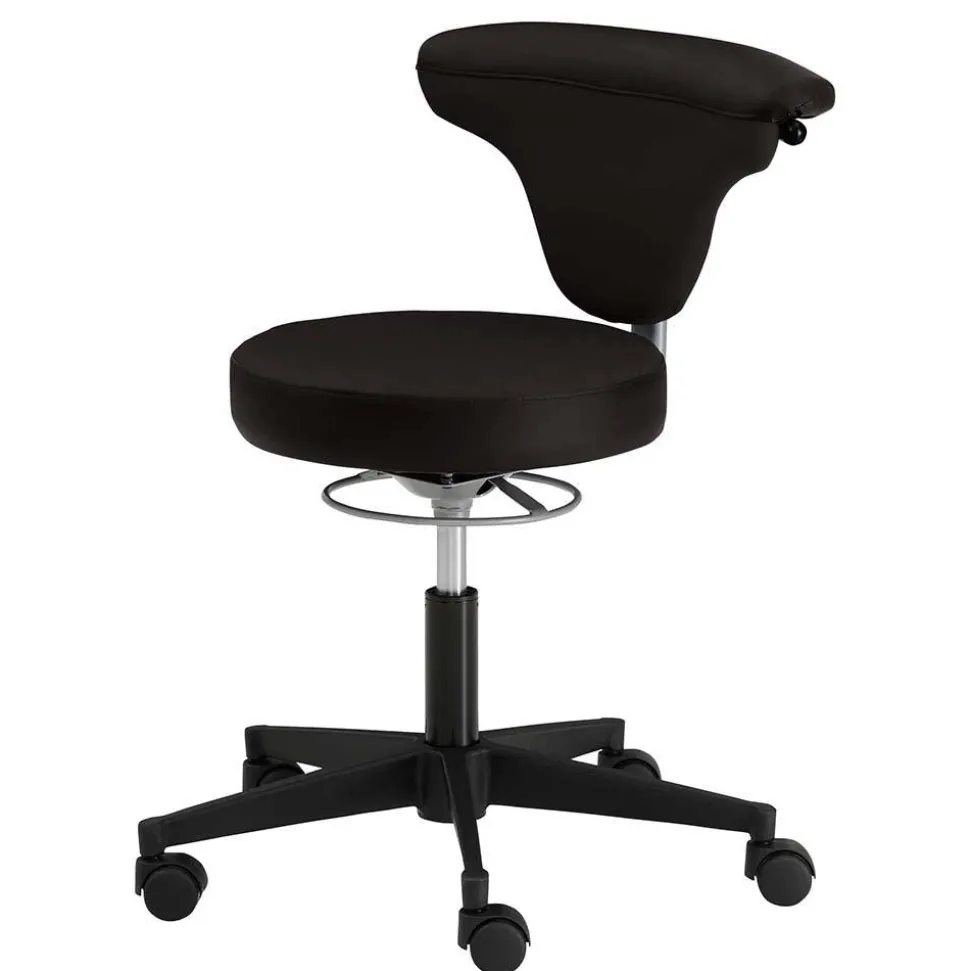 Schwarzer Drehstuhl Hocker höhenverstellbar - Careful