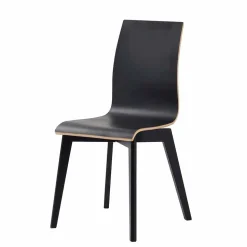 Schwarzer Holzstuhl mit Eiche - Join (2er Set)