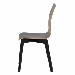 Schwarzer Holzstuhl mit Eiche - Join (2er Set)