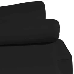 Schwarzer Ohrenbackensessel aus Kunstleder - Yannik