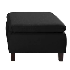 Schwarzer Polstersessel 100 cm breit - Voscona