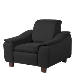 Schwarzer Polstersessel 100 cm breit - Voscona