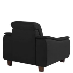 Schwarzer Polstersessel 100 cm breit - Voscona