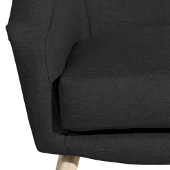 Schwarzer Polstersessel aus Webstoff - Chiosma