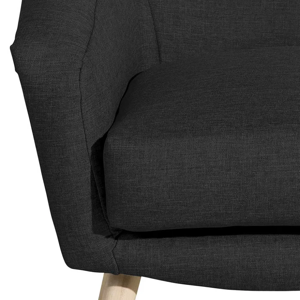 Schwarzer Polstersessel aus Webstoff - Chiosma