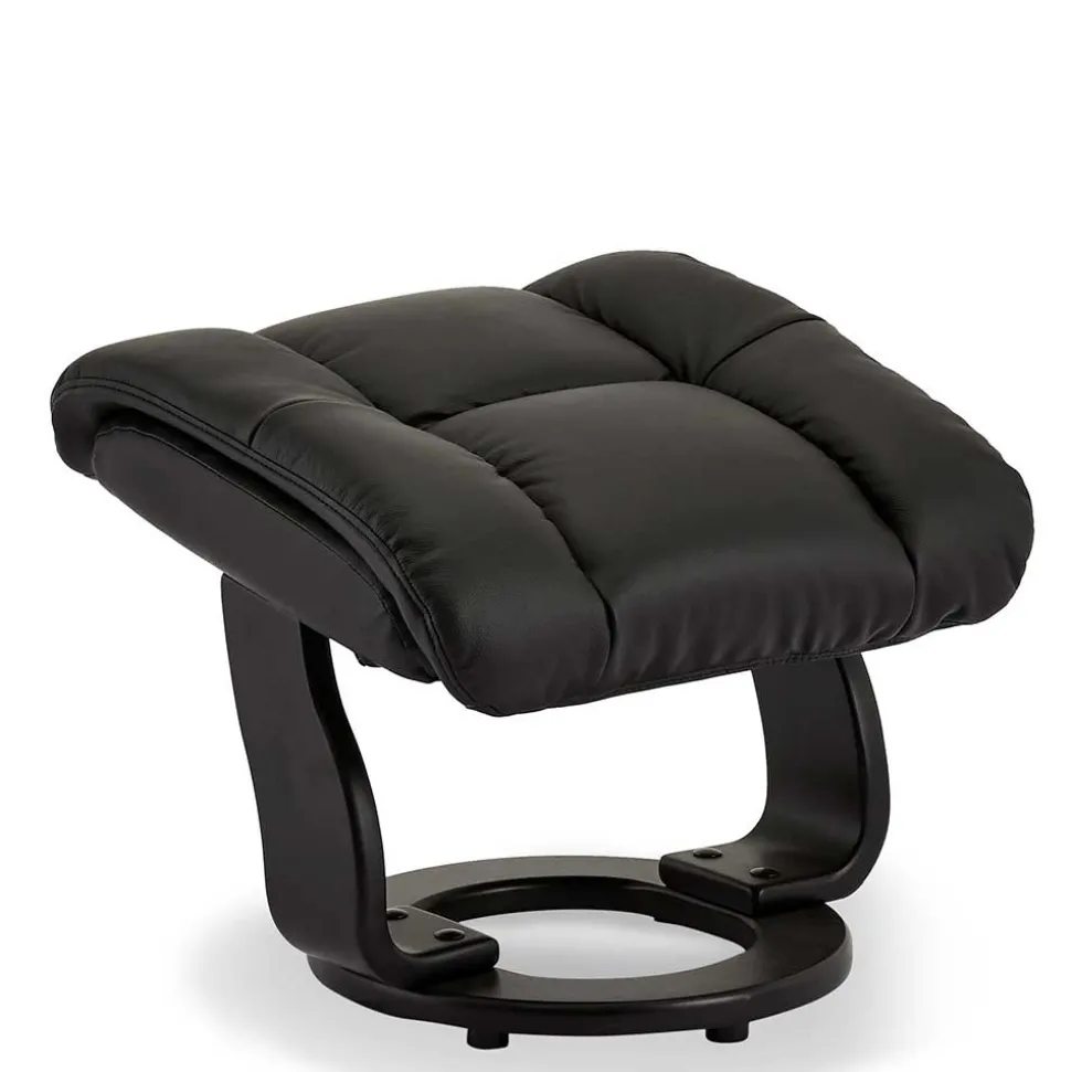 Schwarzer Relaxsessel mit Fußablage - Nautygo (zweiteilig)