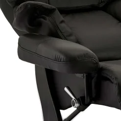 Schwarzer Relaxsessel mit Fußablage - Nautygo (zweiteilig)