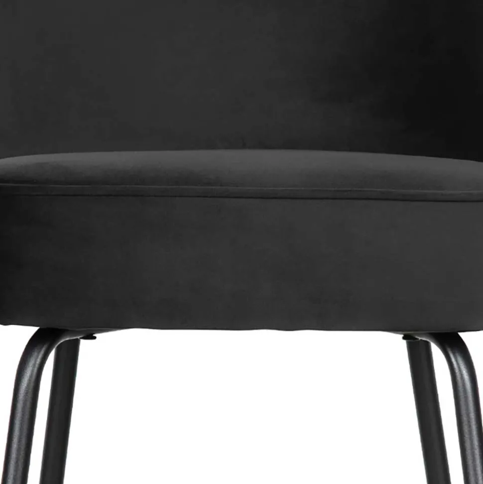 Schwarzer Retro Samt Barstuhl in zwei Höhen - Abelless
