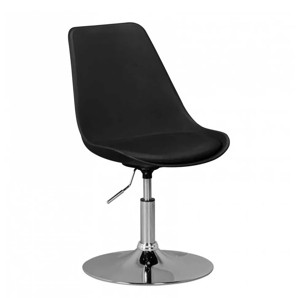 Schwarzer Schalenstuhl drehbar & höhenverstellbar - Alberton